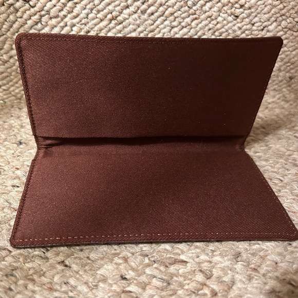 Brown Leather Checkbook Wallet Cover - Picture 5 of 8